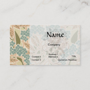 art nouveau nature botanical autumn pattern business card