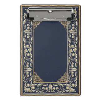 Art nouveau, navy blue, gold,antique,belle époque, mini clipboard