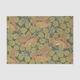 Art Nouveau Oak & Squirrels Tissue Paper