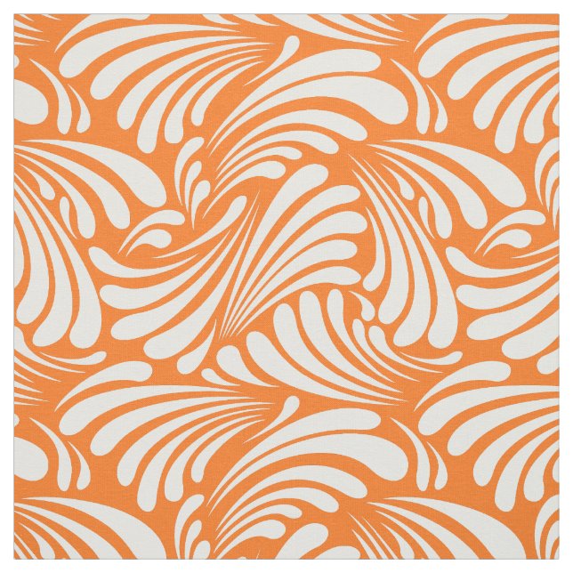 Art Nouveau Orange Fabric (Swatch)
