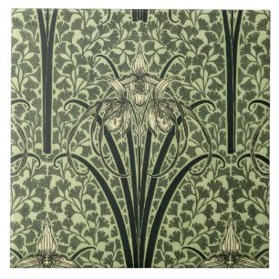 Art Nouveau Orchid design Tile