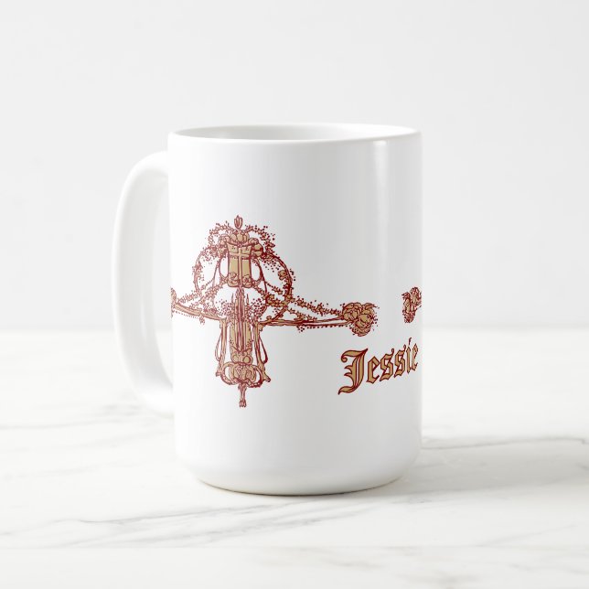 Art Nouveau Ornament by Jessie Marion King Coffee Mug (Front Left)