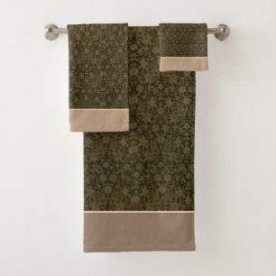 Art nouveau Owen Jones Chandos Floral Design Birds Bath Towel Set