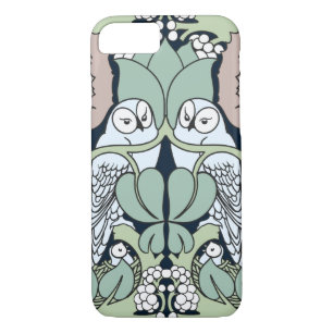 Art Nouveau Owls Nest Pattern iPhone 7 case