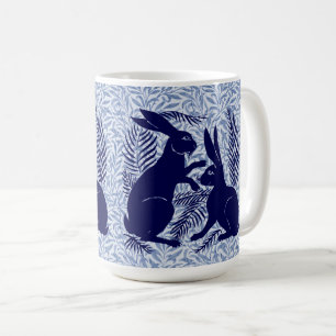 Art Nouveau Pair of Rabbits De Morgan and Morris Coffee Mug