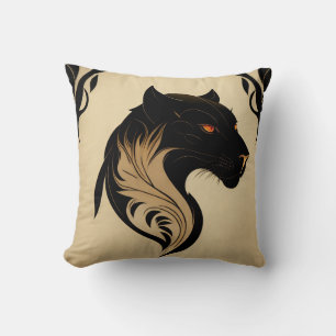 Art Nouveau Panther Throw Pillow