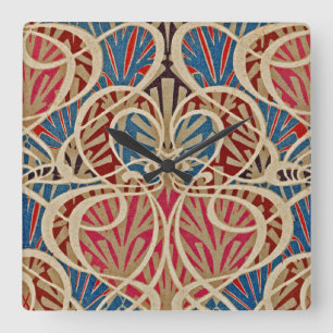 Art Nouveau Pattern #10 at Emporio Moffa Square Wall Clock
