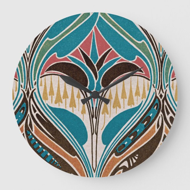 Art Nouveau Pattern #11 at Emporio Moffa Large Clock (Front)