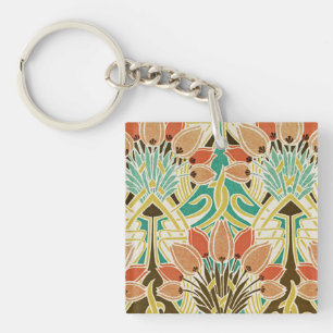 Art Nouveau pattern #11 Key Ring