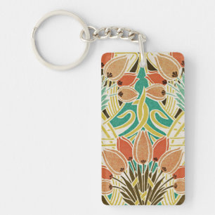 Art Nouveau pattern #11 Key Ring