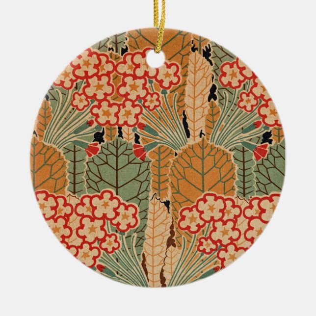 Art Nouveau Pattern #1 at Emporio Moffa Ceramic Tree Decoration (Front)