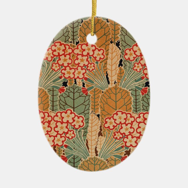 Art Nouveau Pattern #1 at Emporio Moffa Ceramic Tree Decoration (Front)