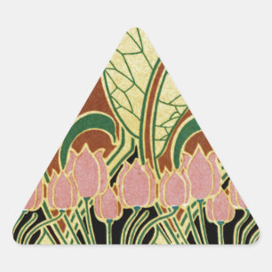 Art Nouveau pattern #1 Triangle Sticker
