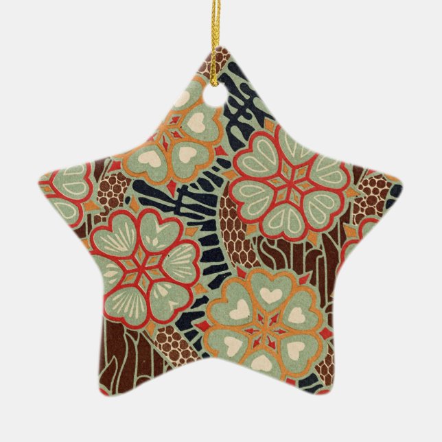 Art Nouveau Pattern #2 at Emporio Moffa Ceramic Tree Decoration (Front)