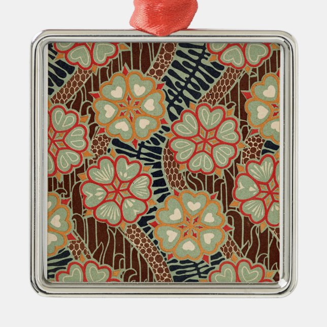 Art Nouveau Pattern #2 at Emporio Moffa Metal Tree Decoration (Front)