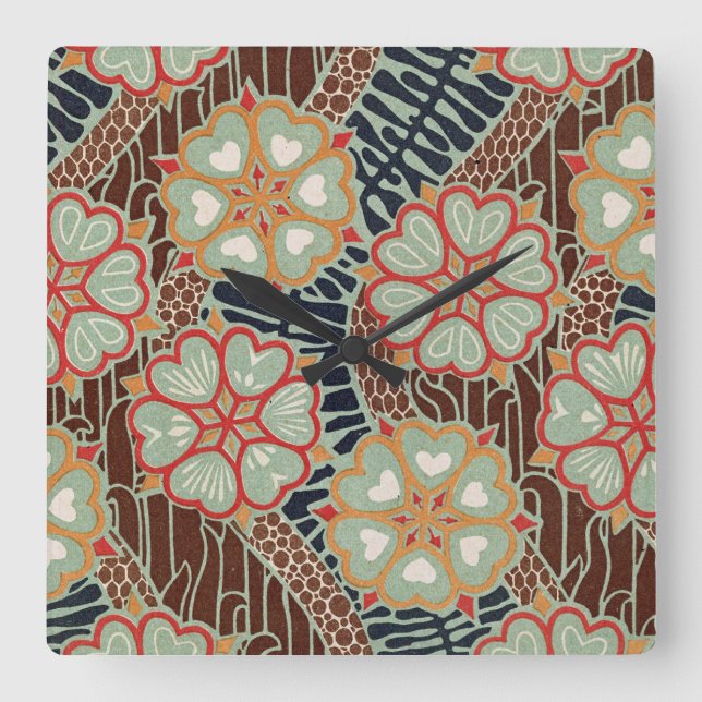 Art Nouveau Pattern #2 at Emporio Moffa Square Wall Clock (Front)