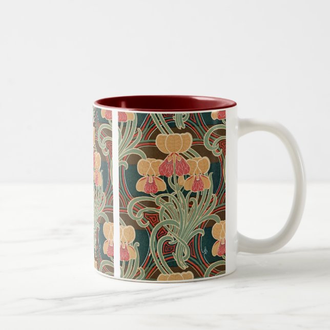 Art Nouveau Pattern #4 at Emporio Moffa Two-Tone Coffee Mug (Right)