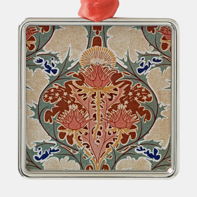 Art Nouveau Pattern #6 at Emporio Moffa Metal Tree Decoration (Front)