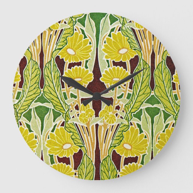 Art Nouveau Pattern #7 at Emporio Moffa Large Clock (Front)