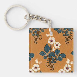 Art Nouveau pattern #7 Key Ring