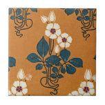 Art Nouveau pattern #7 Tile<br><div class="desc">Classic Art Nouveau pattern with flowers</div>