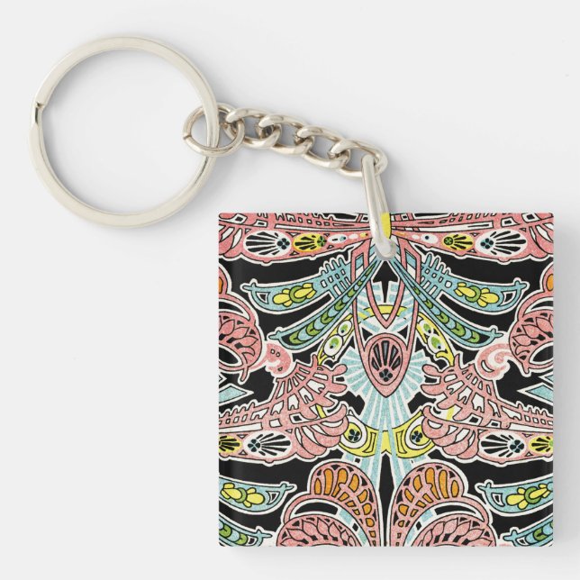 Art Nouveau pattern #8 Key Ring (Front)