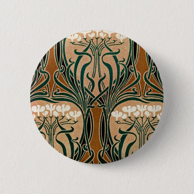 Art Nouveau pattern #9 6 Cm Round Badge (Front)