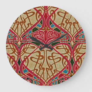 Art Nouveau Pattern #9 at Emporio Moffa Large Clock