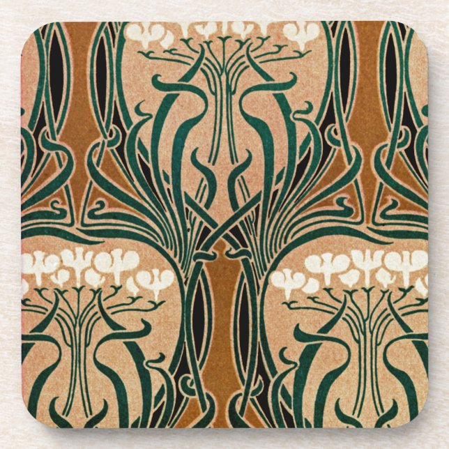Art Nouveau pattern #9 Coaster (Front)