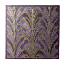 Art Nouveau Pattern Ceramic Tile