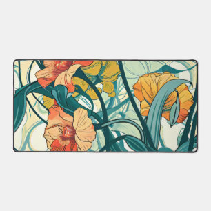 Art Nouveau Pattern Desk Mat