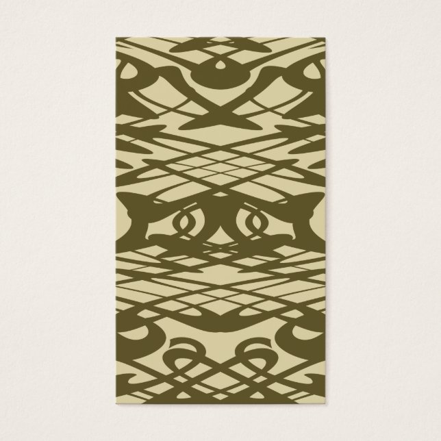 Art Nouveau Pattern in Beige and Brown. (Front)