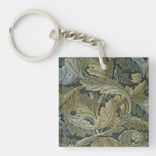Art nouveau pattern of William Morris,vintage,bell Key Ring