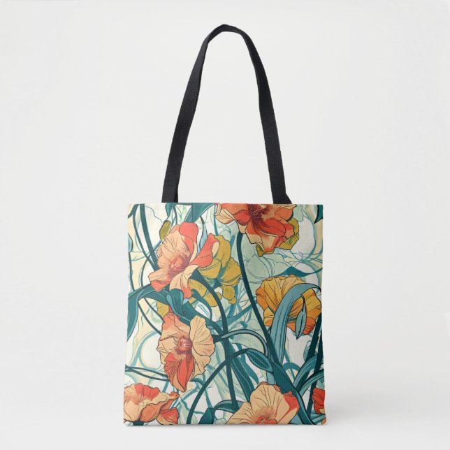 Art Nouveau Pattern Tote Bag (Front)