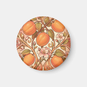 Art Nouveau Peach Blossom Ornament Magnet