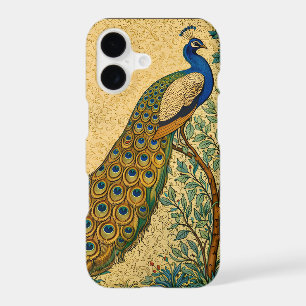 Art Nouveau Peacock Botanical Illustration