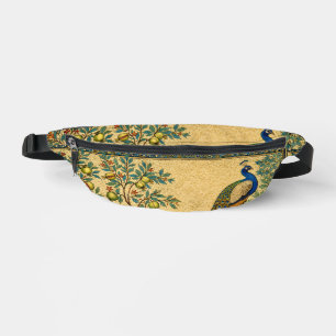 Art Nouveau Peacock Botanical Illustration Bum Bags