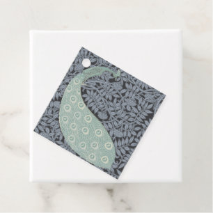 Art Nouveau Peacock Classic Vintage Bird Favour Tags
