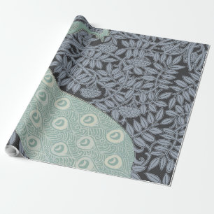Art Nouveau Peacock Classic Vintage Bird Wrapping Paper
