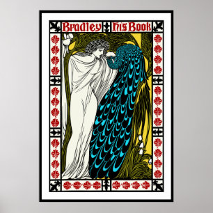 Art Nouveau Peacock Poster by Will H. Bradley