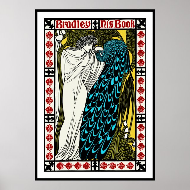 Art Nouveau Peacock Poster by Will H. Bradley (Front)