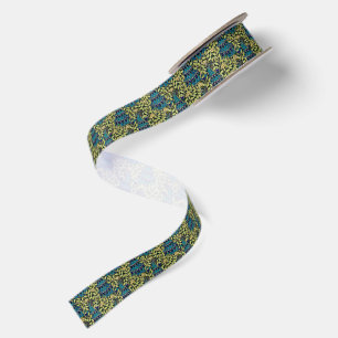 Art Nouveau Peacock Seamless Pattern Vintage Satin Ribbon