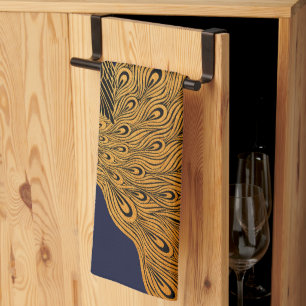 Art Nouveau Peacock Will Bradley Tea Towel