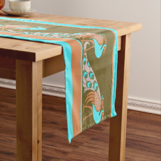 Art Nouveau Peacocks 14" X 72" Table Runner