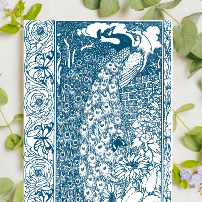 Art Nouveau Peacocks Business Card (Creator Uploaded)