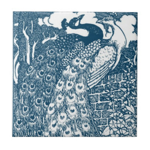 Art Nouveau Peacocks Tile