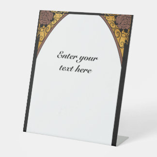 Art Nouveau Pedestal Sign