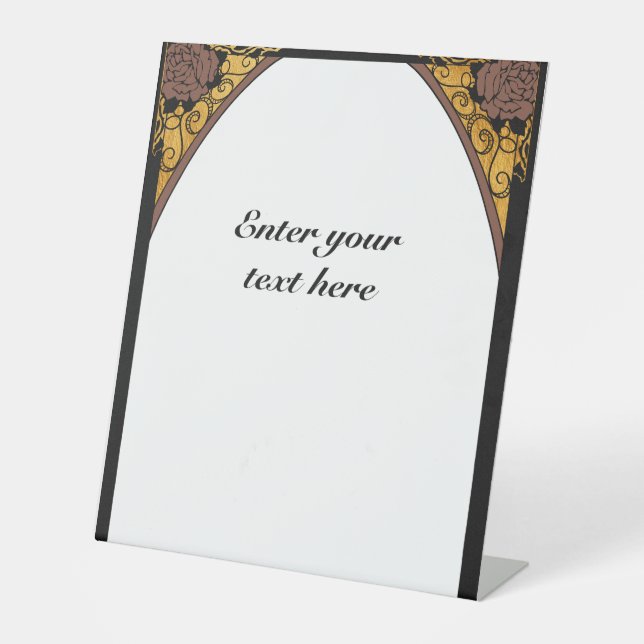 Art Nouveau Pedestal Sign (Front)