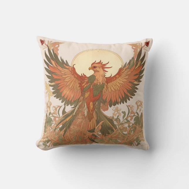 Art Nouveau - Phoenix Cushion (Front)