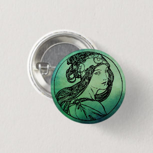 Art Nouveau Pinback Button